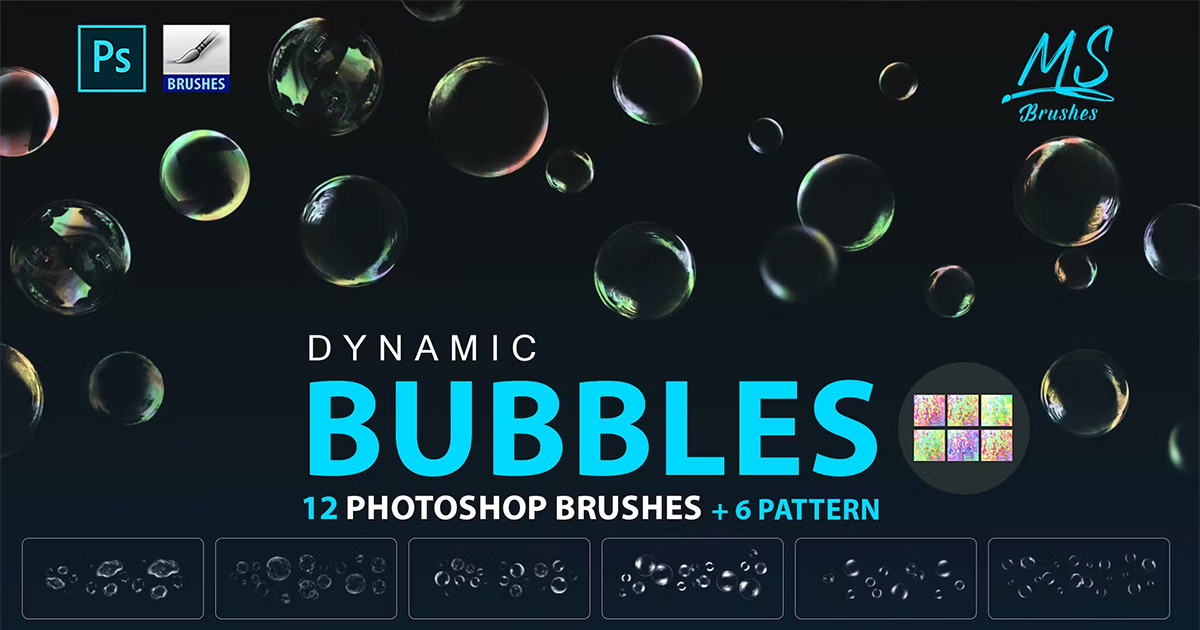 Tải Brush Photoshop Bong Bóng Nước Cực Đẹp Dành Cho Designer Chuyên Nghiệp